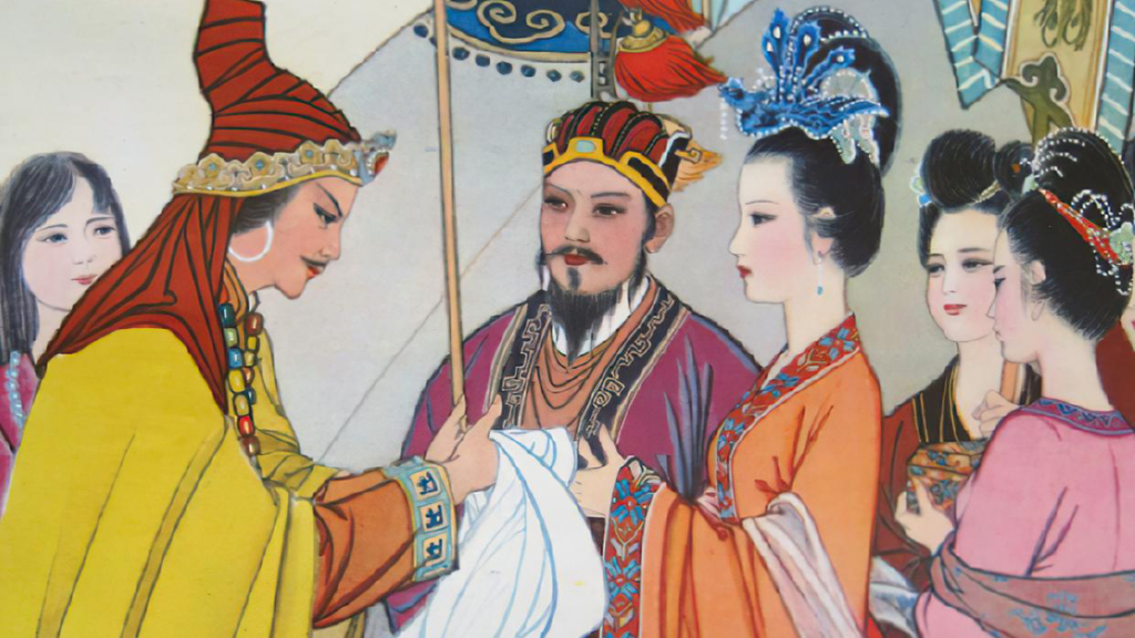 Lễ cưới giữa công chúa Văn Thành và vua Songtsan Gambo